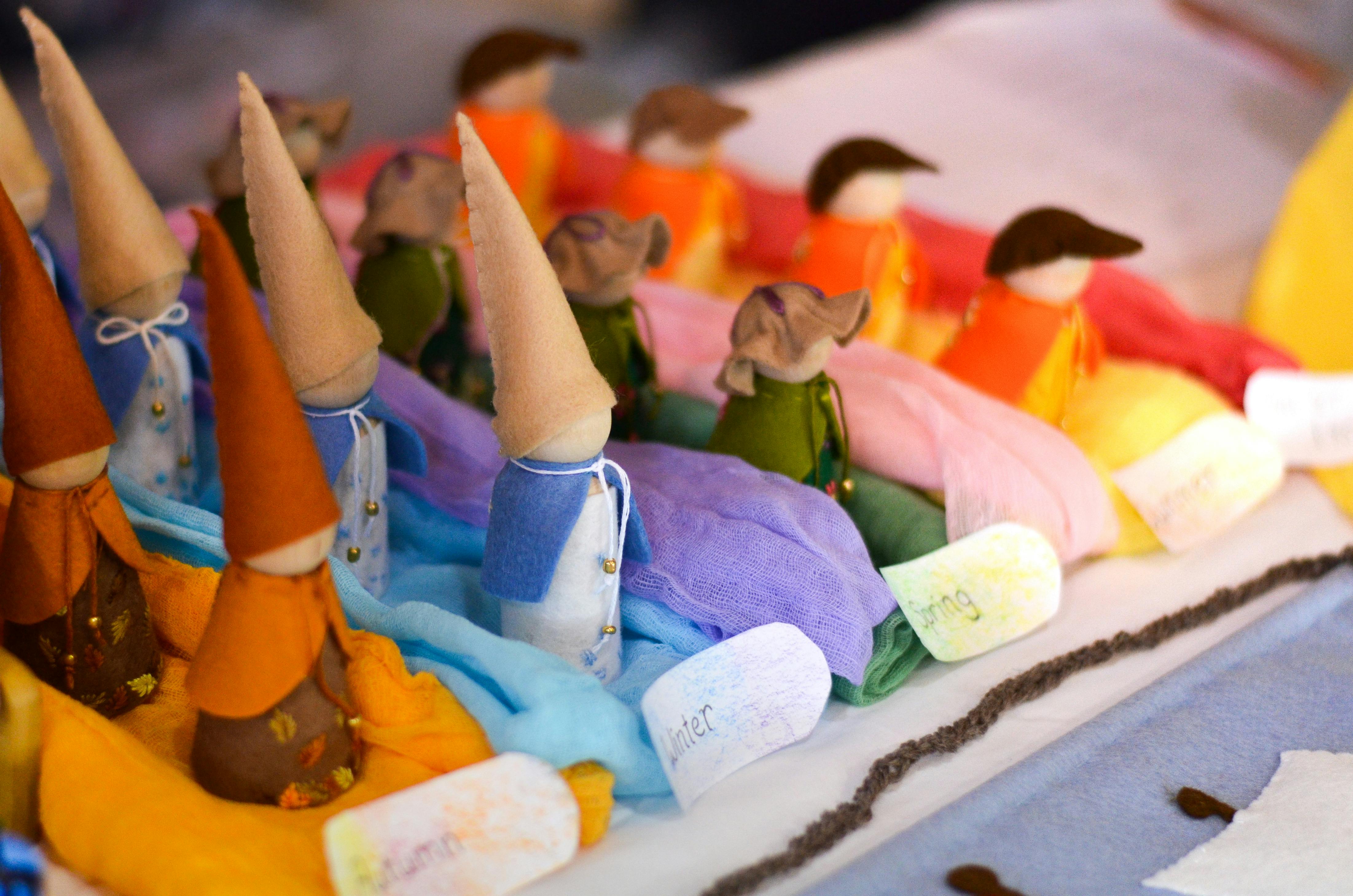 Waldorf seasonal peg dolls